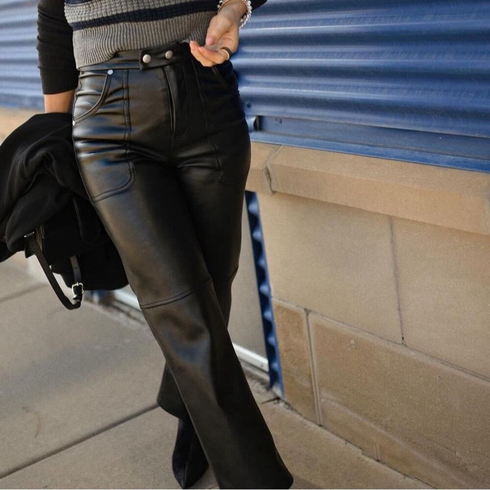 BLANK NYC REVOLVE Straight Leg Vegan Leather The Baxter Pants
